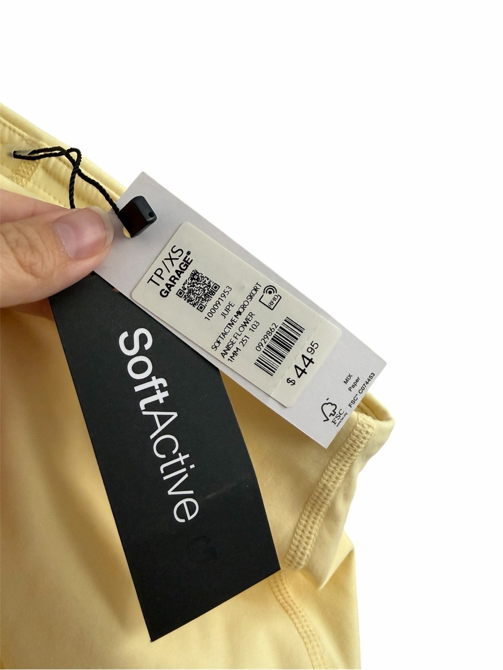Garage Active Low-Rise A-line Yellow Athletic Micro Skort - Picture 10 of 10